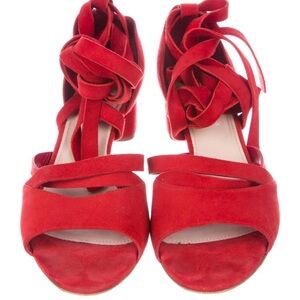 Miu miu strappy suede heels size 10/40